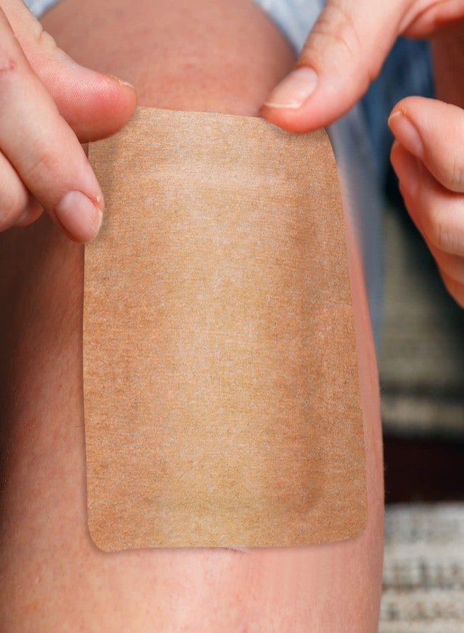 تيلينغ تيلينج 50 قطعة ضمادات لاصقة بنية كبيرة جدًا 4 × 4 بوصة ضمادات قماش مرنة للجروح لوازم تضميد الجروح وسادات غير لاصقة بالجملة للعناية بالجروح ضمادات الجلد (بني) - Image 5